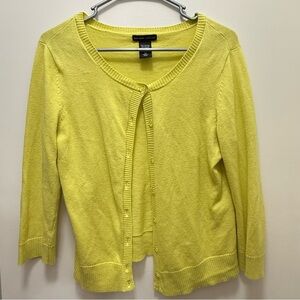 New York &‎ Company Women's Yellow Cardigan Sweater